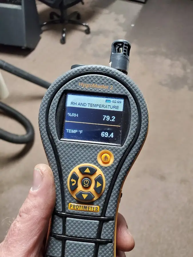 Moisture meter humidity assessment for Fire & Smoke Damage Restoration in West Fargo